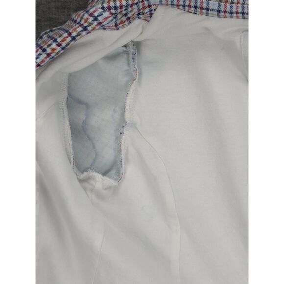 Girl's Janie & Jack Plaid Blazer Jacket w Gold Button Size 7 Puff Shoulder - Picture 6 of 8